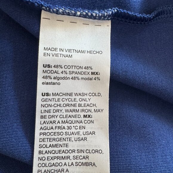 Chico’s Blue Short-Sleeve Cinched Midi Dress – Size 2 (Large) - Picture 8 of 8